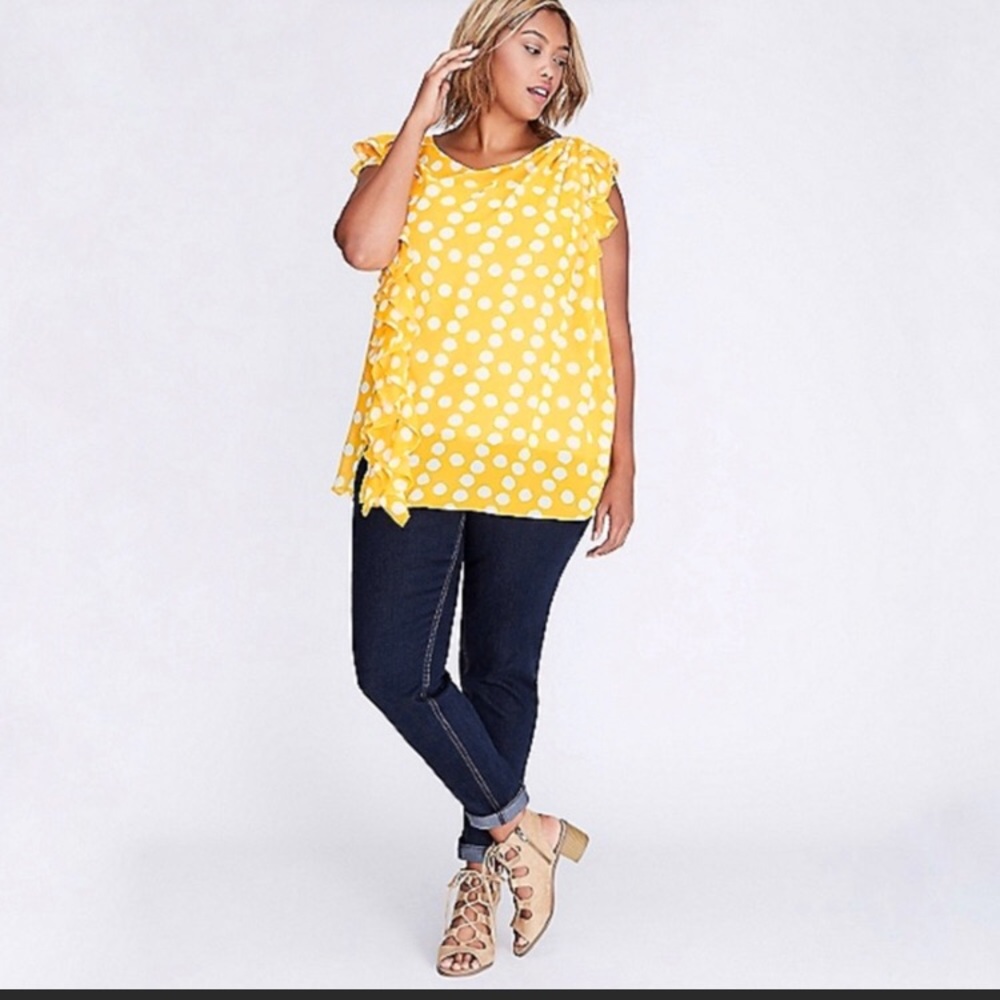 Lane Bryant Polka Dot Blouse